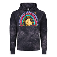 Cloud Black easter flowers and butterfly with chicks rainbow Vintage Hoodie - Artiststas