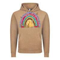 Vintage Coffee easter flowers and butterfly with chicks rainbow Vintage Hoodie - Artiststas