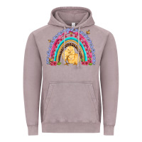 Vintage Zinc easter flowers and butterfly with chicks rainbow Vintage Hoodie - Artiststas