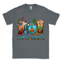 Charcoal Heather Happy Camper Coffee Cups Classic Tee - FaDigitalArtStudio