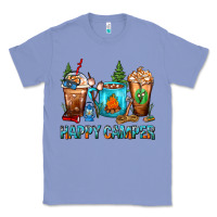 Colony Blue Happy Camper Coffee Cups Classic Tee - FaDigitalArtStudio