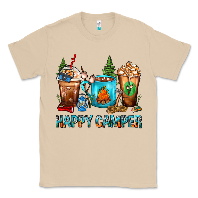 Happy Camper Coffee Cups Classic Tee by FaDigitalArtStudio | Teevron