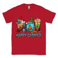 Red Happy Camper Coffee Cups Classic Tee - FaDigitalArtStudio