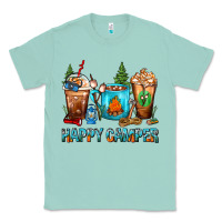 Seafoam Happy Camper Coffee Cups Classic Tee - FaDigitalArtStudio