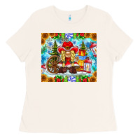 Bone Christmas cowboy gnome Ladies Tee - CowhideDigitalArt
