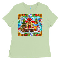 Matcha Christmas cowboy gnome Ladies Tee - CowhideDigitalArt