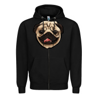 Black pug Zipper Hoodie - Jasminsmagicworld