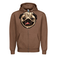 Chestnut pug Zipper Hoodie - Jasminsmagicworld