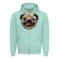 Seafoam pug Zipper Hoodie - Jasminsmagicworld