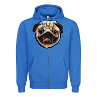 True Royal pug Zipper Hoodie - Jasminsmagicworld