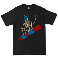 Black skeleton snowboard Premium Tee - FaDigitalArtStudio