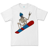 White skeleton snowboard Premium Tee - FaDigitalArtStudio