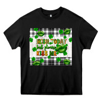 Black Irish today but please kiss me st. patricks day Heavy Core Tee - FaDigitalArtStudio