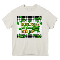 Cream Irish today but please kiss me st. patricks day Heavy Core Tee - FaDigitalArtStudio