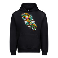 Black Baja California Sur State Of Mexico Map Urban Hoodie - RanaPortraitStore