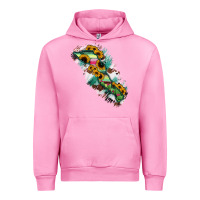 Fuchsia Pink Baja California Sur State Of Mexico Map Urban Hoodie - RanaPortraitStore