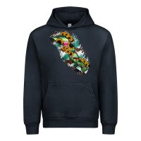 Navy Baja California Sur State Of Mexico Map Urban Hoodie - RanaPortraitStore