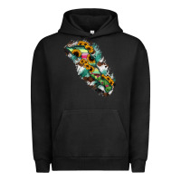 Pigment Black Baja California Sur State Of Mexico Map Urban Hoodie - RanaPortraitStore