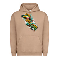 Pigment Burro Baja California Sur State Of Mexico Map Urban Hoodie - RanaPortraitStore