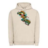 Pigment French Oak Baja California Sur State Of Mexico Map Urban Hoodie - RanaPortraitStore