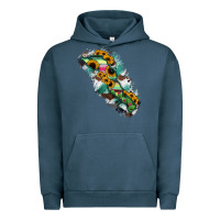 Pigment Midnight Navy Baja California Sur State Of Mexico Map Urban Hoodie - RanaPortraitStore