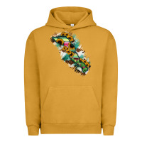 Pigment Peanut Butter Baja California Sur State Of Mexico Map Urban Hoodie - RanaPortraitStore