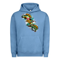 Pigment Pebble Blue Baja California Sur State Of Mexico Map Urban Hoodie - RanaPortraitStore