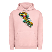 Pigment Salmon Baja California Sur State Of Mexico Map Urban Hoodie - RanaPortraitStore