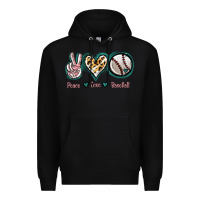 Black Peace Love Baseball Premium Hoodie - Jasminsmagicworld