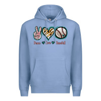 Colony Blue Peace Love Baseball Premium Hoodie - Jasminsmagicworld