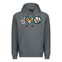 Rock Peace Love Baseball Premium Hoodie - Jasminsmagicworld