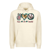 Sandshell Peace Love Baseball Premium Hoodie - Jasminsmagicworld