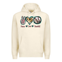 Tofu Peace Love Baseball Premium Hoodie - Jasminsmagicworld