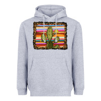Heather Grey serape leopard cactus Heavyweight Hoodie - RanaPortraitStore