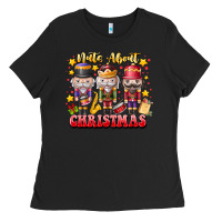 Black Nuts About Christmas Ladies Tee - CowhideDigitalArt
