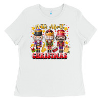 White Nuts About Christmas Ladies Tee - CowhideDigitalArt