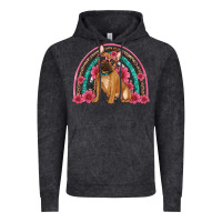 Vintage Black french bulldog floral rainbow Vintage Hoodie - Artiststas