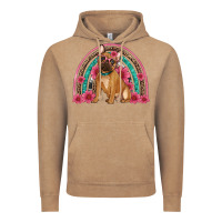 Vintage Coffee french bulldog floral rainbow Vintage Hoodie - Artiststas