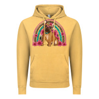 Vintage Mustard french bulldog floral rainbow Vintage Hoodie - Artiststas