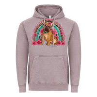 Vintage Zinc french bulldog floral rainbow Vintage Hoodie - Artiststas
