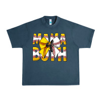 Midnight Navy Mama Of Both Urban Heavy Tee - CowhideDigitalArt