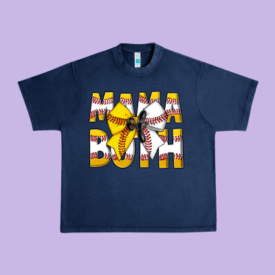 Mama Of Both Urban Heavy Tee Designed By Cowhidedigitalart