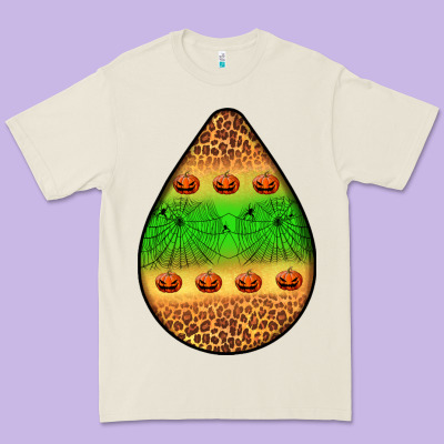 Halloween Pumpkin Teardrop Premium Tee Designed By Bundleandbundleshop