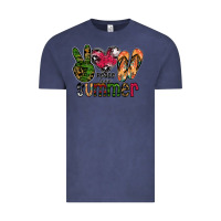 Vintage Denim peace love summer Vintage Tee - CowhideDigitalArt