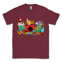 Burgundy Coffee And American Football Coffee Cups Classic Tee - FaDigitalArtStudio