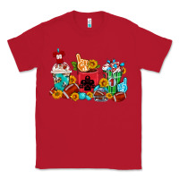 Red Coffee And American Football Coffee Cups Classic Tee - FaDigitalArtStudio