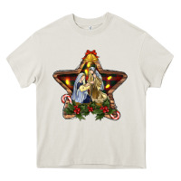 Cream christmas baby jesus oh holly night Heavy Core Tee - RanaPortraitStore