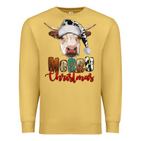 Merry Christmas Hereford Cow Premium Sweatshirt | Teevron