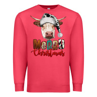 Cardinal merry christmas hereford cow Premium Sweatshirt - RanaPortraitStore