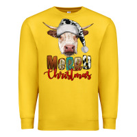 Lemon merry christmas hereford cow Premium Sweatshirt - RanaPortraitStore